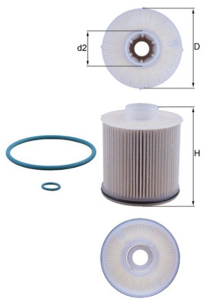 Kraftstofffilter Mahle KX 486D Filtereinsatz 84,5Mm FüR Mercedes Citan W420 108-image
