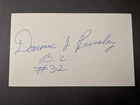 Dominic Pressley (d. 1997) Signed Index Card - Bullets, Bulls, Boston College