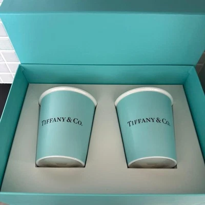 Paire de tasses à café en carton Tiffany & Co. Bone Chaina neuves avec boîte... - Photo 1/4