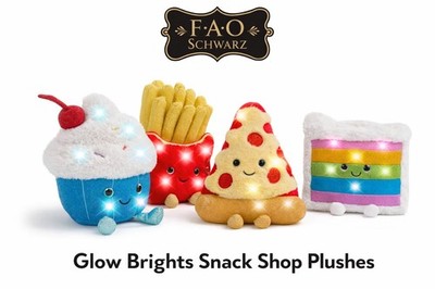 FAO Schwarz Glow Brights Snack Shop Set Light Up Sound Pizza Fries Cupcake Cake