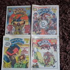 8 x  2000AD Comic Prog 1986 Judge Dread Strontium Dog Meltdown Man