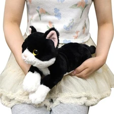 Sun Lemon Lap-Sized Tuxedo Cat Plush Toy S 36cm Knee Series Japan