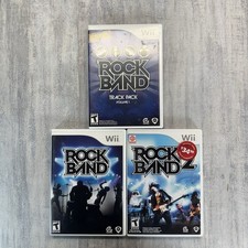 Rock Band Triple Pack Bundle  (Nintendo Wii, 2010) Lot Tested