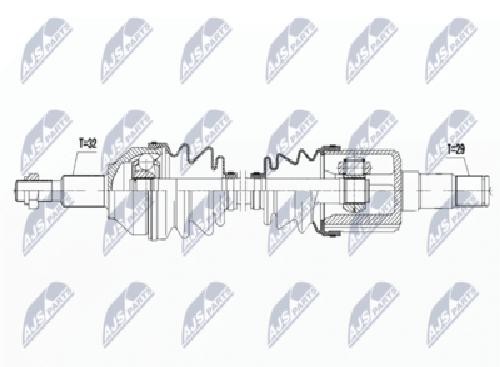 Original NTY Drive Shaft NPW-CH-034 For Dodge Fiat