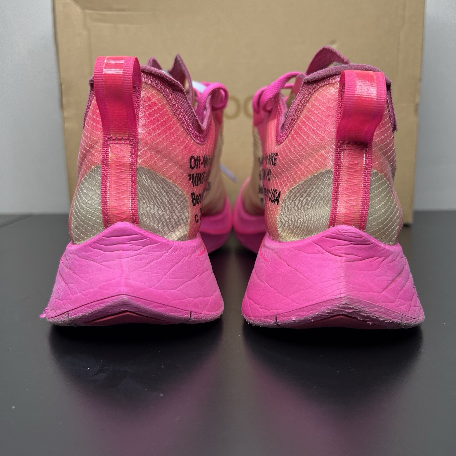 OFF WHITE X NIKE Taglia 10 5 Nike Off White x Zoom Fly SP rosa tulipano