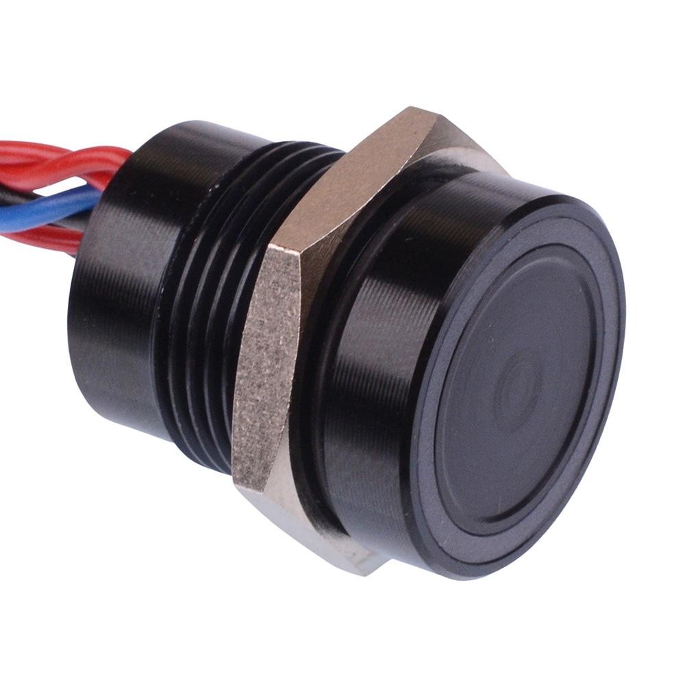 PBAR1AF2000N2C APEM Red/Blue LED 12VDC Momentary NO 16mm Piezo Switch IP68