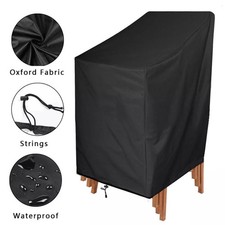 Foldable For Outdoor Chair Cover Easy Storage 65x65x120/70cm Black Polyester