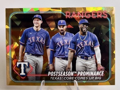 2024 Topps Chrome Sapphire Texas Rangers Team #655 Gold Refractor /50
