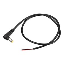 5.5mm x 2.1mm DC Power Extension Cable 90 Degree Angle Male Plug 0.5m 10Pcs