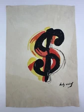 Andy Warhol COA Art Painting Original Drawing Vintage Paper Signed