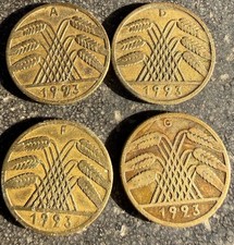 Deutschland, 10 Reichspfennig /10Rentenpfennig 1923-1939 verschiedene Jahre!
