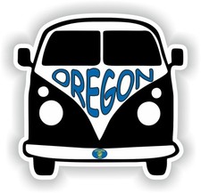 Oregon Van Campervan Flag Sticker / Car Waterproof Car Decals Graphics
