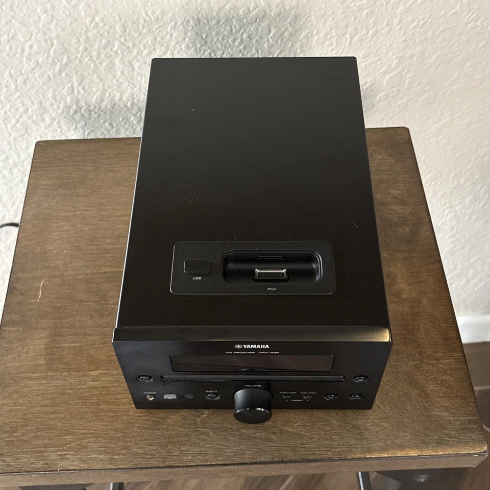 Sistema de microcomponentes Yamaha CRX-332 CD base iPod/iPhone sintonizador AM/FM sin control remoto Foto 4 de 4