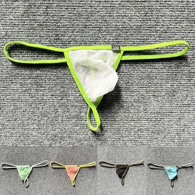Männlicher G-String großer Netzbeutel transparenter Netzstoff Clubwear für Cl