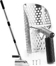 Sand Scoop for Metal Detecting, Stainless Steel Metal Detector Scoop, Metal