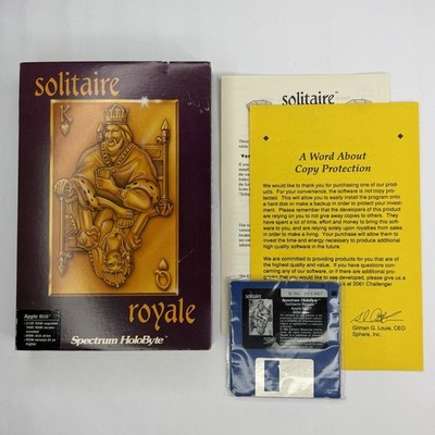 Solitaire Royal by Spectrum HoloByte Software for Apple IIGS Computer 1987 II/GS