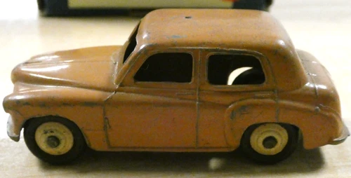 Vintage Dinky #154 Hillman Minx Sedan Tan Car 3.5" Original Good 1950's