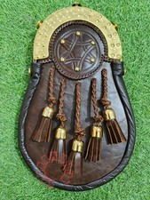 Vintage Handmade Culloden Style Jacobite Brass Cantle Scottish Kilt Sporran