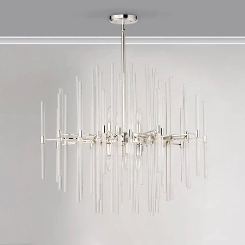 Maxim Divine 23" Wide Polished Nickel 8-Light Modern Pendant Light - Picture 1 of 5