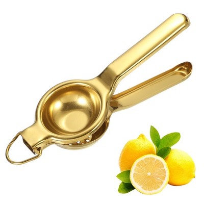 Metal Lemon Squeezer Stainless Steel Citrus Fruit Juicer Manual Gold Tone]