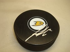 Luke Schenn Signed Anaheim Ducks Hockey Puck Autographed 1B