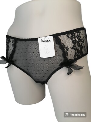 AUBADE - CULOTTE REF A161 NOIR TAILLE FR2 EUR38 voir tableau des tailles