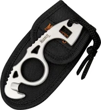 Marbles Skinning Tool Guthook Solid Stainless w/ Finger Hole & Pouch 311