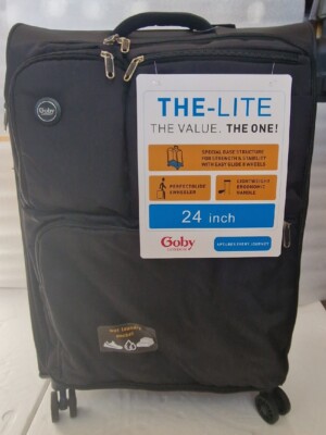 Goby London The Lite 8 Wheel Black Medium 72cm 3kg leichter erweiterbarer Koffer