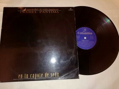 Isabel Pantoja Recuerdo a un Amor Disco vinilo LP En Tu Capote de Seda Columbia