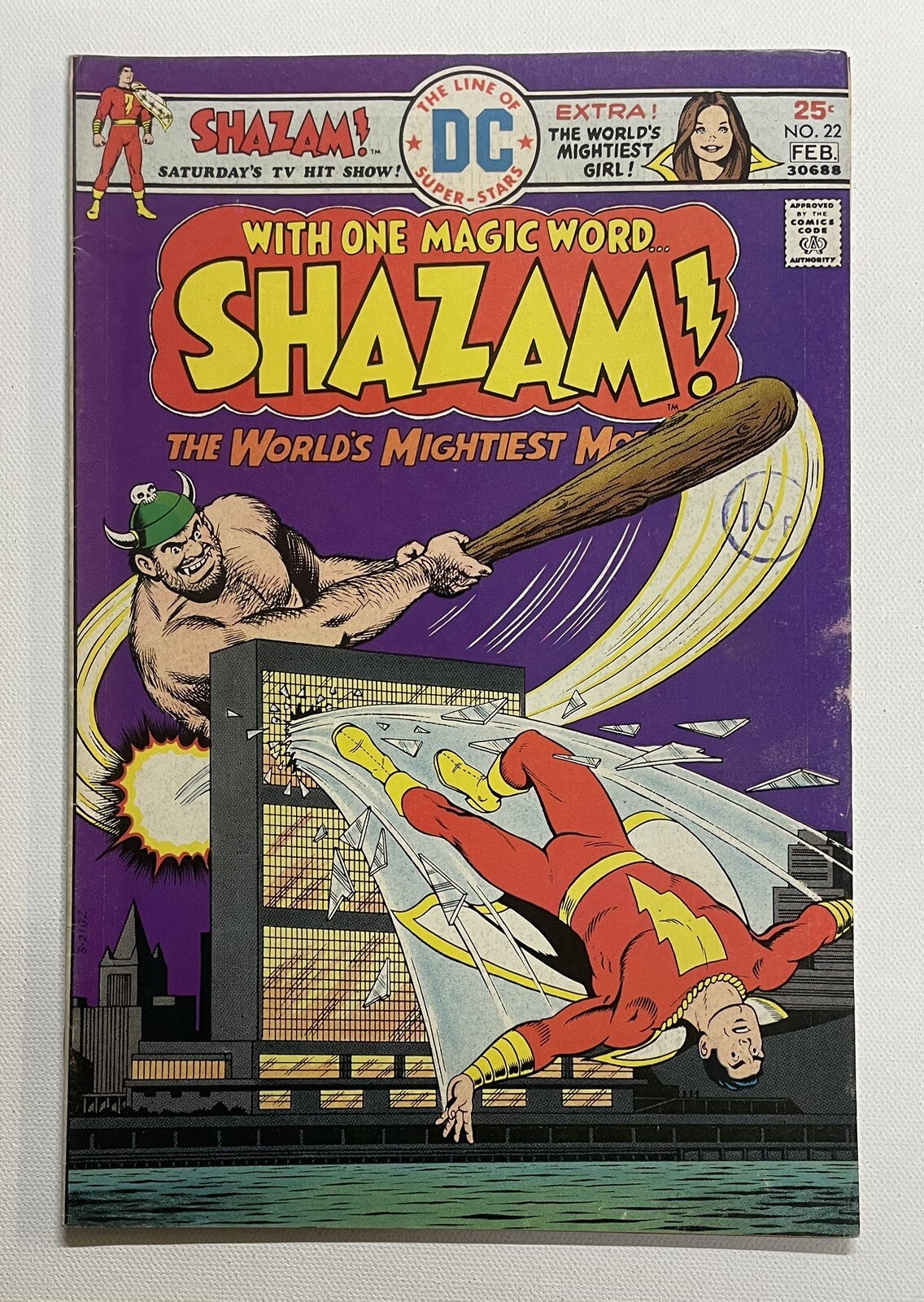 SHAZAM; VOL 1 #22. FEBRUARY 1976. DC. FN. CAPTAIN MARVEL! MARY MARVEL!