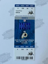 2006 Redskins at Indianapolis Colts Ticket 10/22/06 P Manning 4 TDs