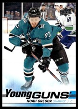 Noah Gregor 2019-20 Upper Deck Young Guns #462 San Jose Sharks