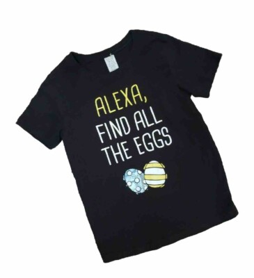 Alexa Find All Easter Eggs Easter Egg Hunt Funny Unisex T-Shirt Size 6/8 Small