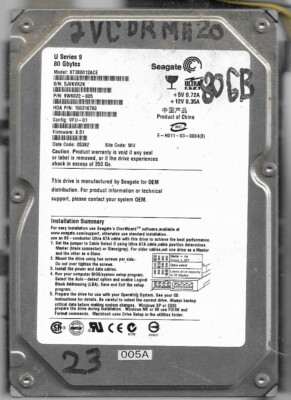 JVC DR MH 20 Original 80 GB ATA aus Recorder auch für Computer PC Tower geeignet