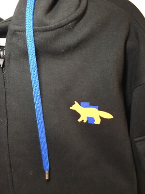Ader Error X Maison Kitsune Collab Size A1 Black Zip Up Jacket