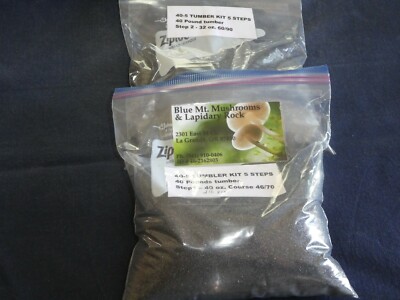 Rock Tumbling Grit Kit # 40-5 for a  40 lb. Tumbler-- 5 Step polishing process  