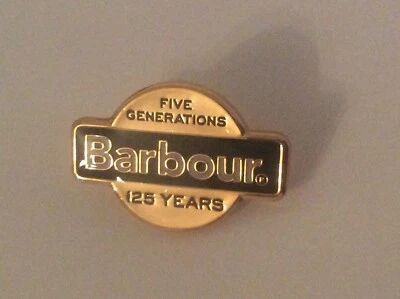Genuine BARBOUR 125 Years Ltd Ed Anniversary Enamel Badge Pin Advertising