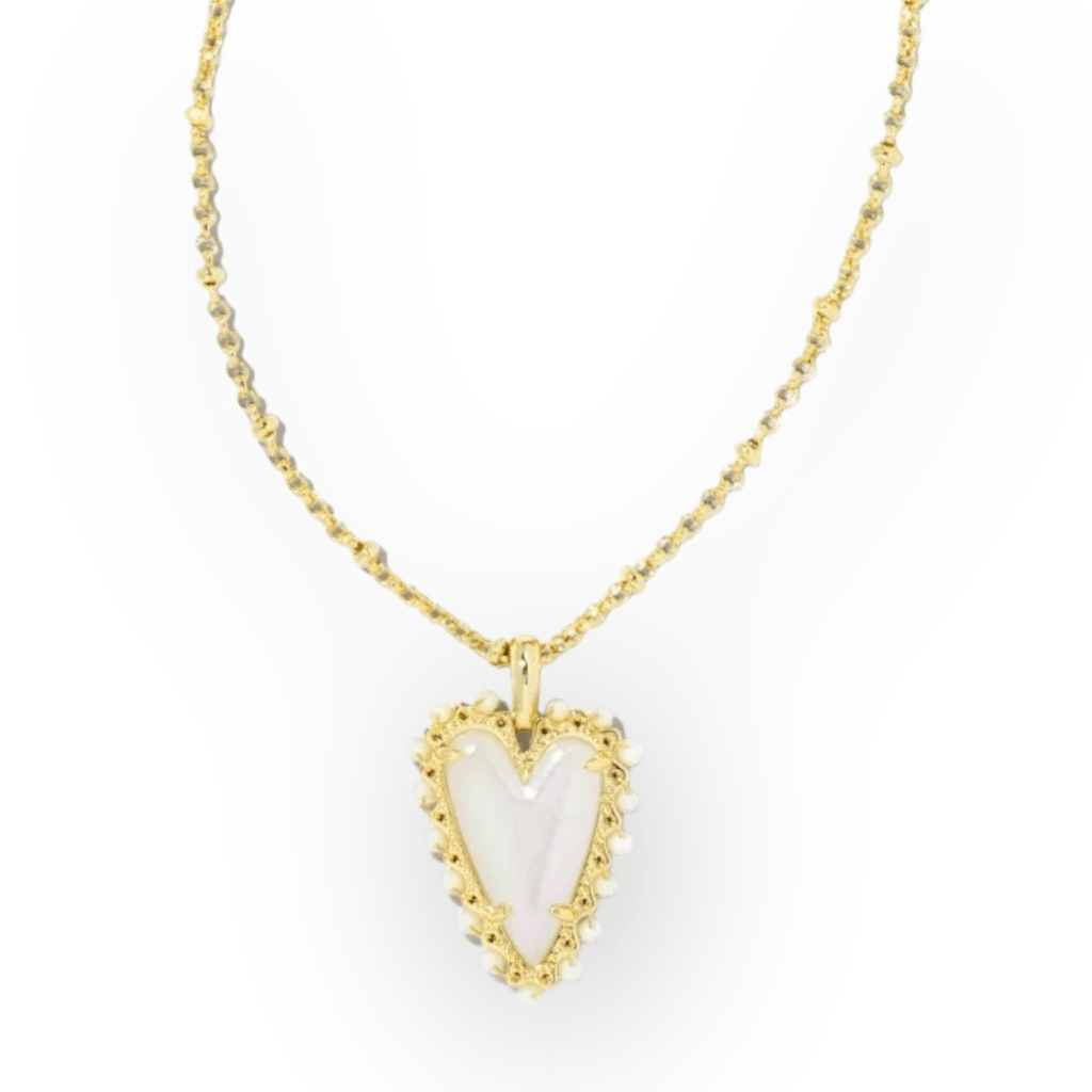 Beaded Ansley Heart Pendant Necklace eBay