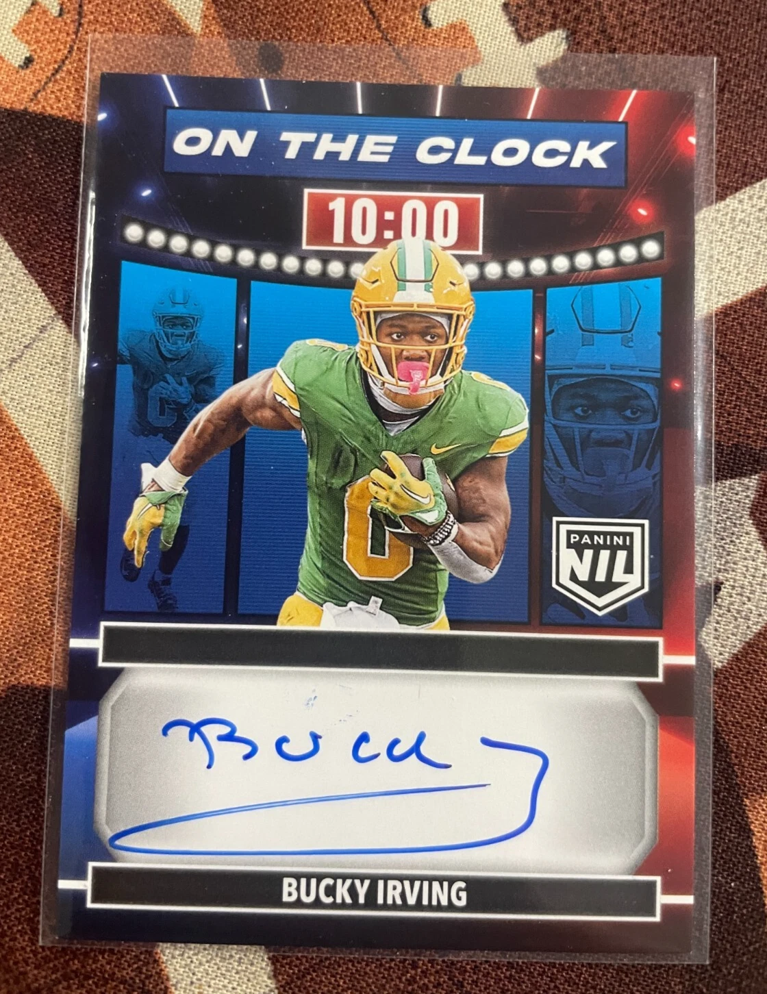 Bucky Irving Panini Prestige on the Clock Signatures #OTCBIG Base