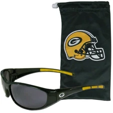 Green Bay Packers Wrap Sunglasses with Microfiber Bag (NFL Football)