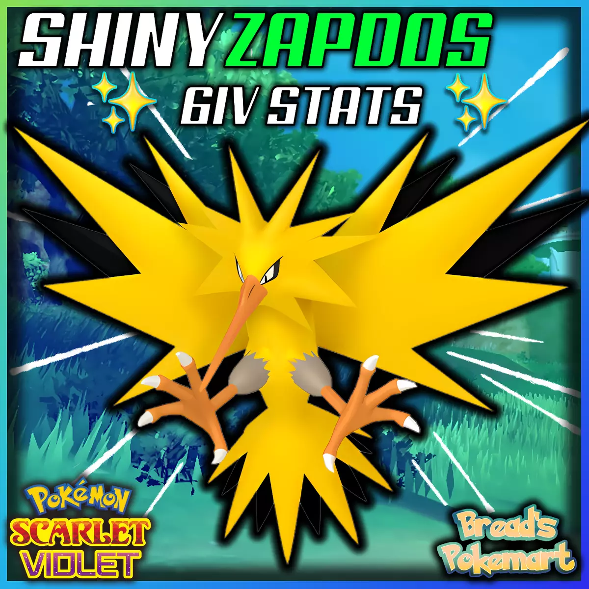 Zapdos • Competitive • 6IVs • Level 100 • Online Battle-Ready