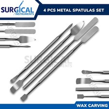 Metal Spatula 4 Pcs Set Tools Dental Carver Wax Surgical Instrument German Grade