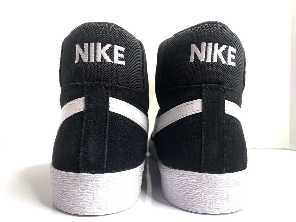 NIKE SB ZOOM BLAZER MID SUEDE BLACK WHITE 864349 002 sz 14 | eBay