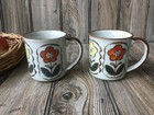 Vintage Set of 2 Otagiri Mid-Century Style Stoneware Speckled Mugs