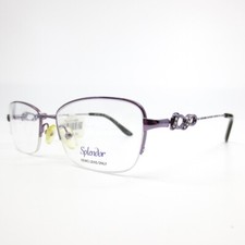 Splendor Eyeglasses Frames SP 2006 purple rectangle 52-17-135