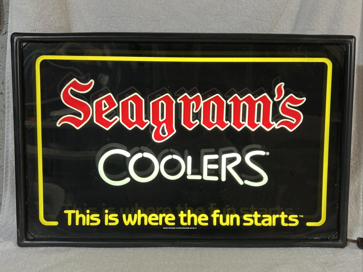 SEAGRAM'S COOLERS WINE LIGHT UP SIGN 14 1/3