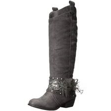 Not Rated Women's Moonshine Boot GRAY Knee High Boots Size 6
