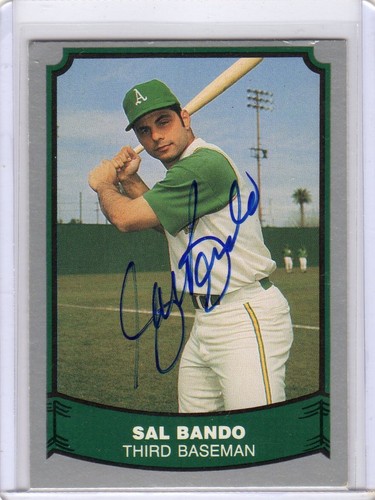 1988 Pacific Legends Sal Bando Signed Autographed Card Oakland A's Brewers - 第 1/1 張圖片
