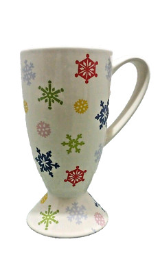 SLEDDIN HILL Tall Coffee Mug Whittard Of Chelsea 2005 Winter Holiday Snowflake