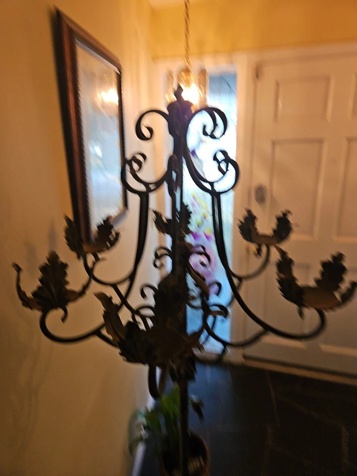 Tall Antique Candle/coatrack - Image 2 of 4